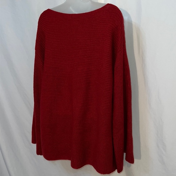 CHERFLY Womens Red Bell Long Sleeve Sweater Size L - Picture 4 of 7